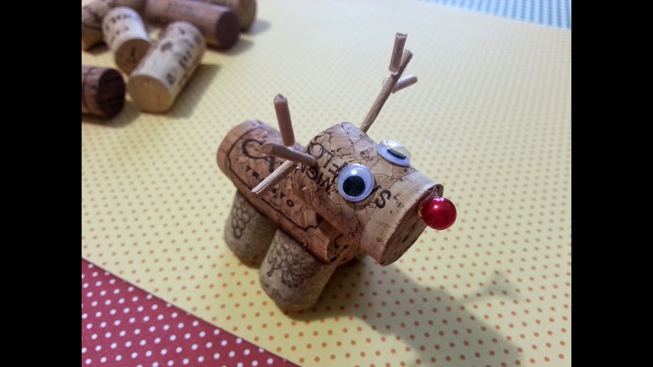 TUTORIAL: come fare una RENNA SEGNAPOSTO con dei TAPPI (-rIcIcLo-DiY-)