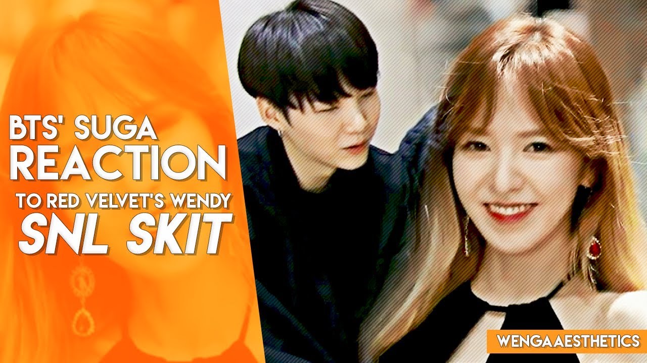 [FAKE SUBS : WENGA] BTS Suga reacts to Red Velvet's Wendy (SNL CUT)