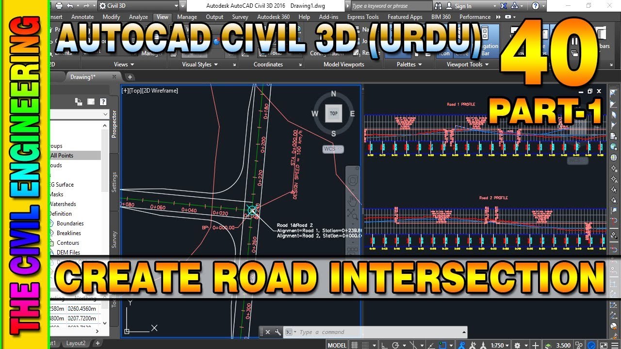 Civil 3D Intersection Design Tools | Part 1/2 | How to Create Intersection in Civil 3D | L-40