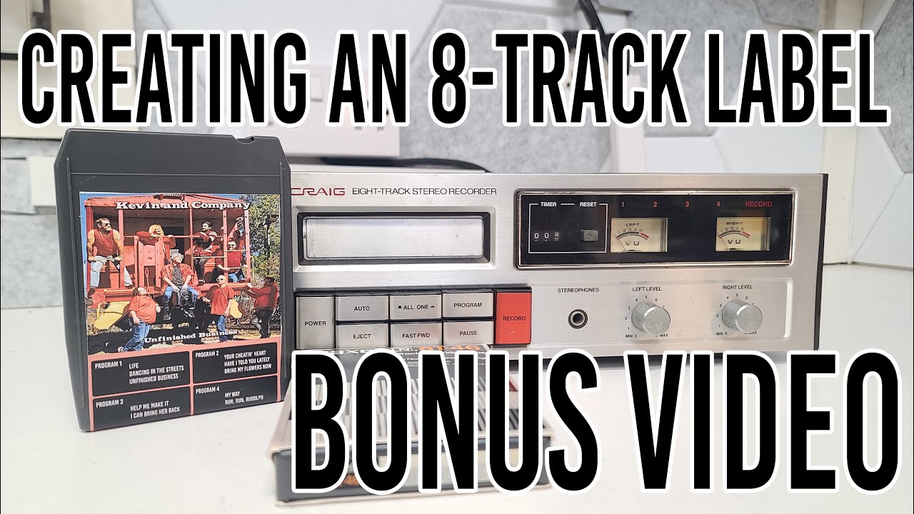 Designing and Creating an 8-Track Cartridge Label - BONUS VIDEO