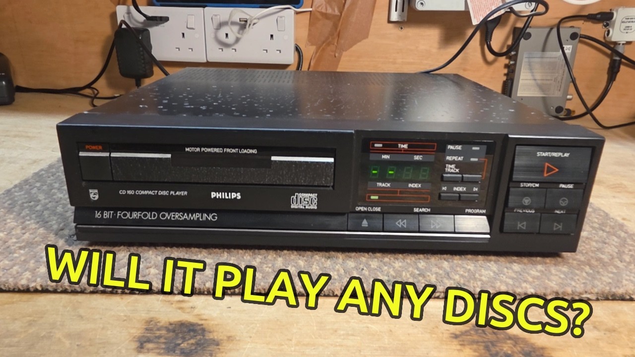 Ремонт CD-проигрывателя Philips CD160 1984 года выпуска.