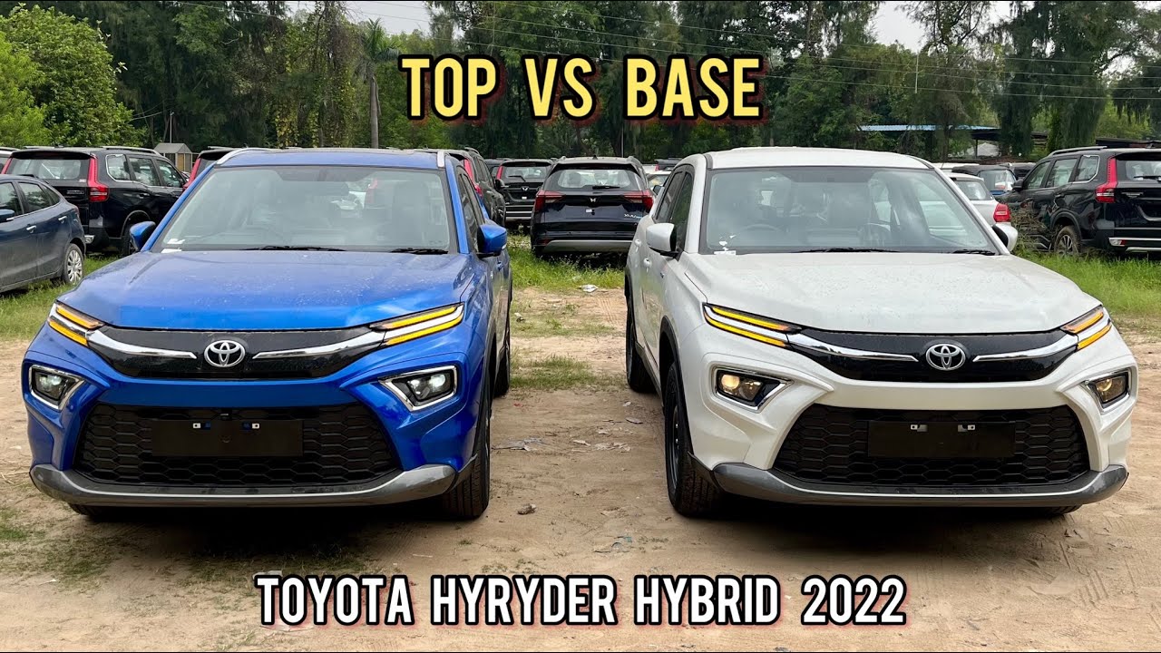 New Toyota Hyryder Hybrid 2022 🔥 Hyryder Base Model vs Top Model - Urban Cruiser Hyryder S vs V !