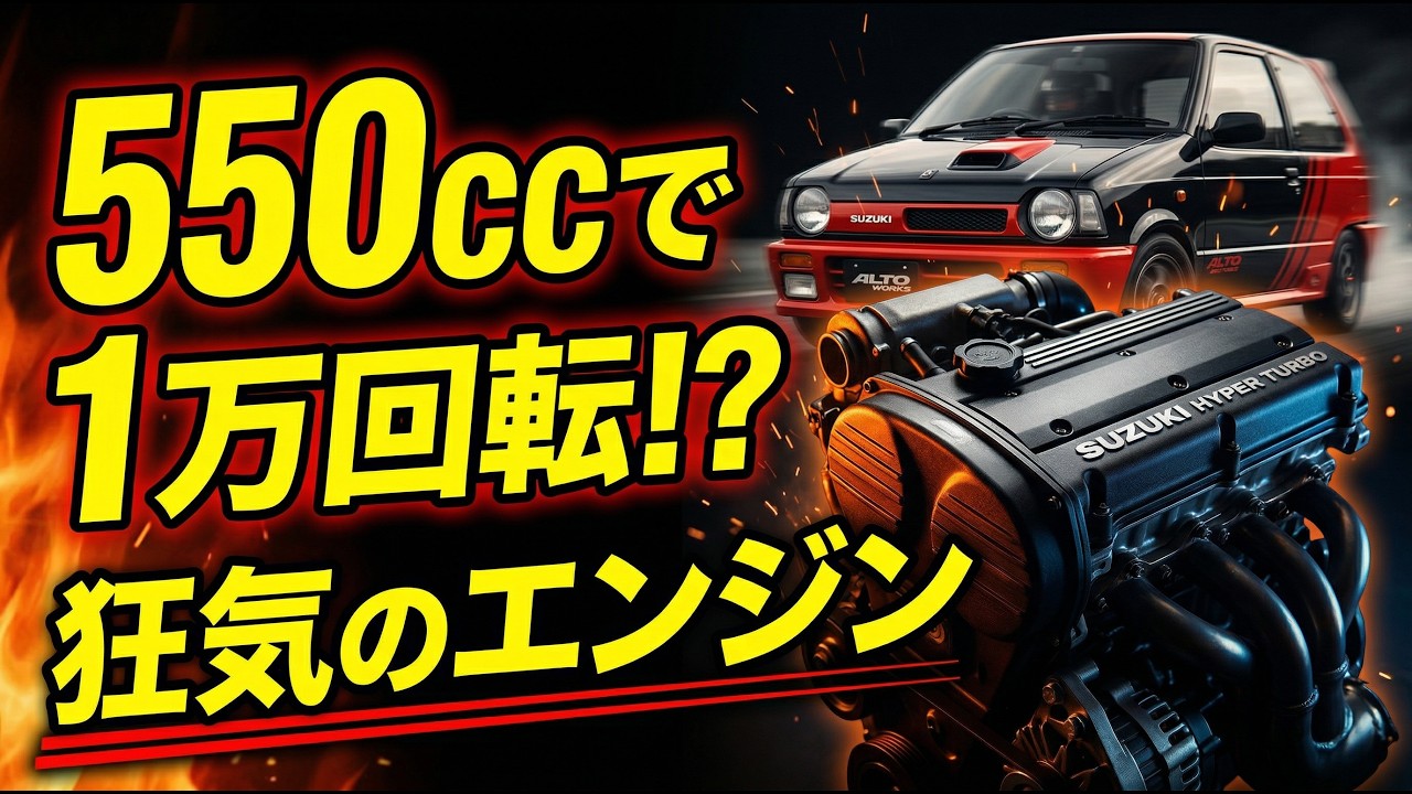 【スズキF5B】わずか1年半で消えた幻の名機！1万回転回る軽自動車エンジンの狂気