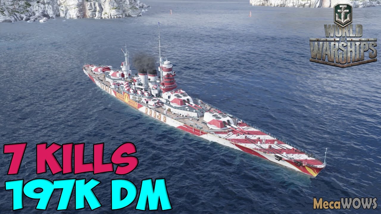 World of WarShips | Francesco Caracciolo | 7 KILLS | 197K Damage - Replay Gameplay 1080p 60 fps