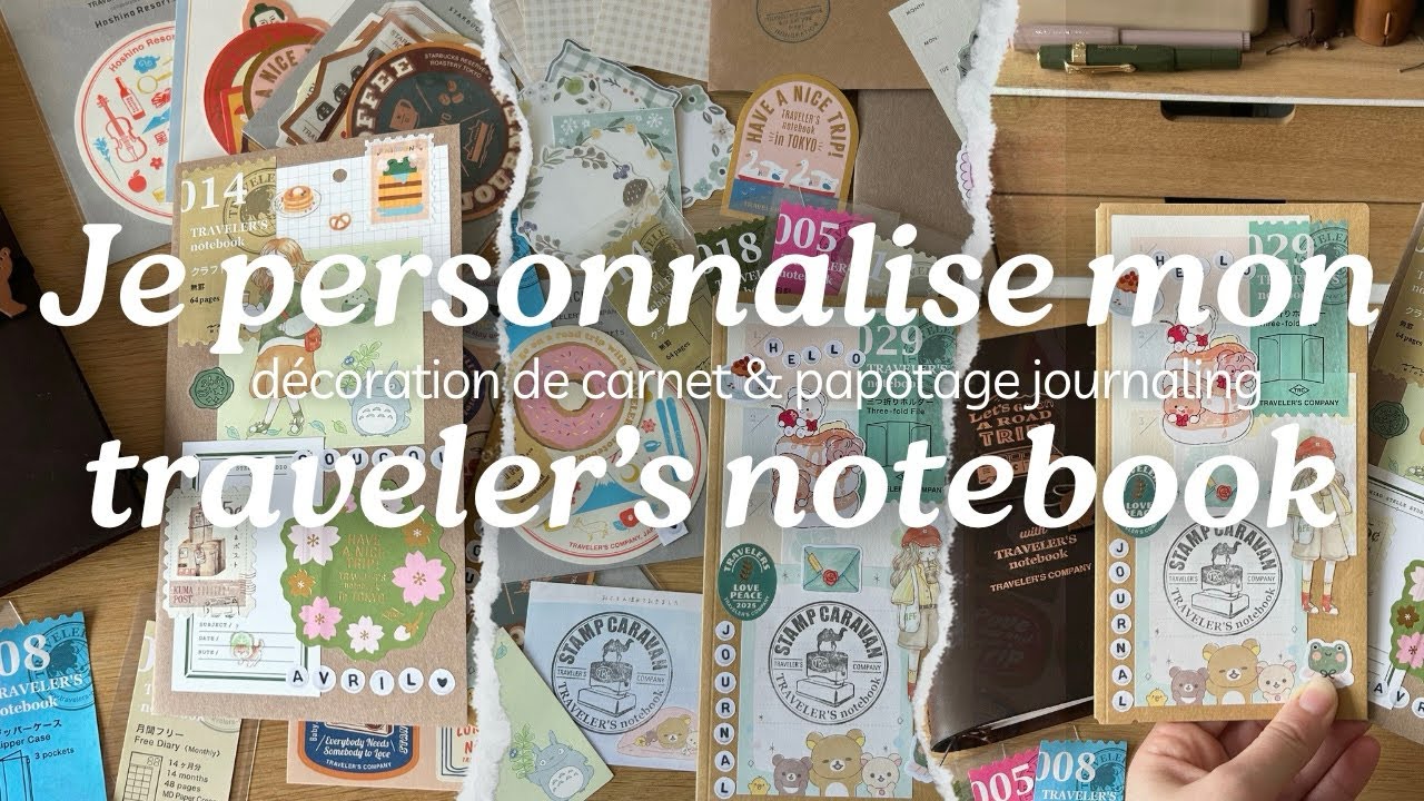 📔 Je décore mon traveler’s notebook • scrapbooking • collage • journaling 📝✂️