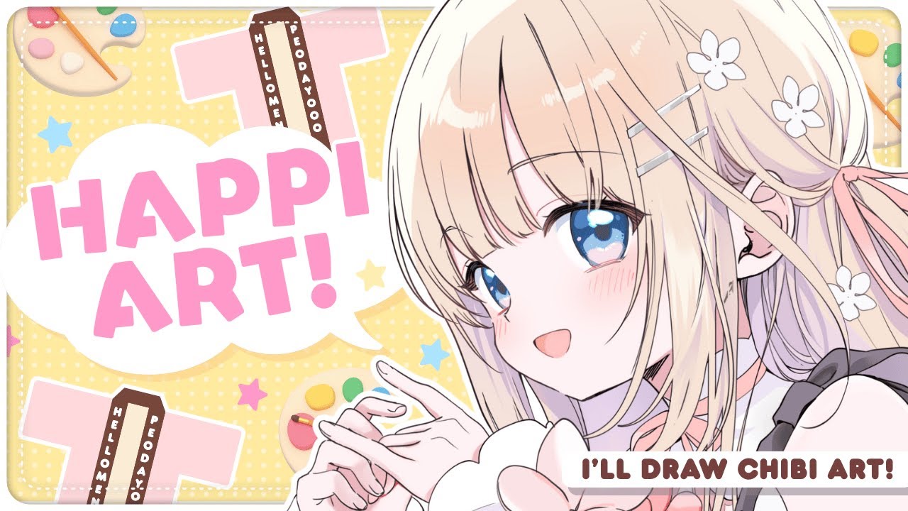 Drawing ┊ Let's draw chibi arts for official happi together! #peostream