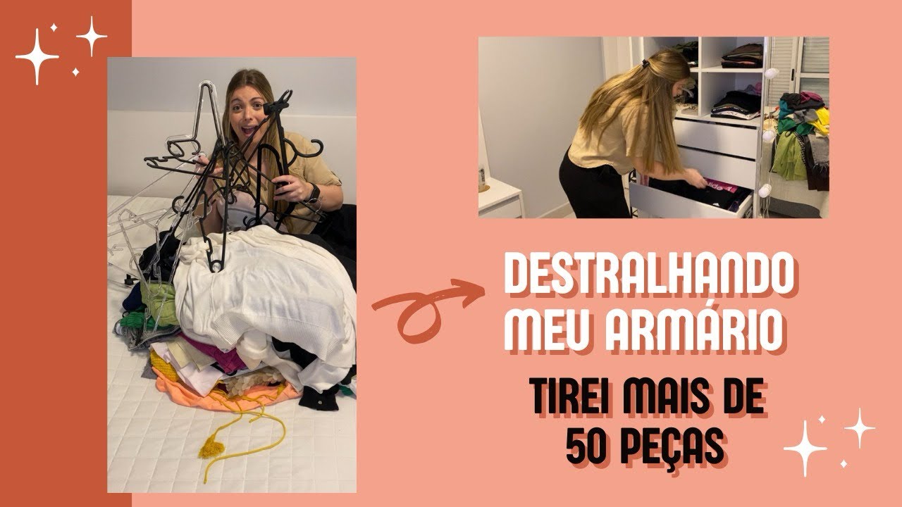 Fiz a LIMPA no meu GUARDA-ROUPA e tirei MAIS de 50 PEÇAS 😱