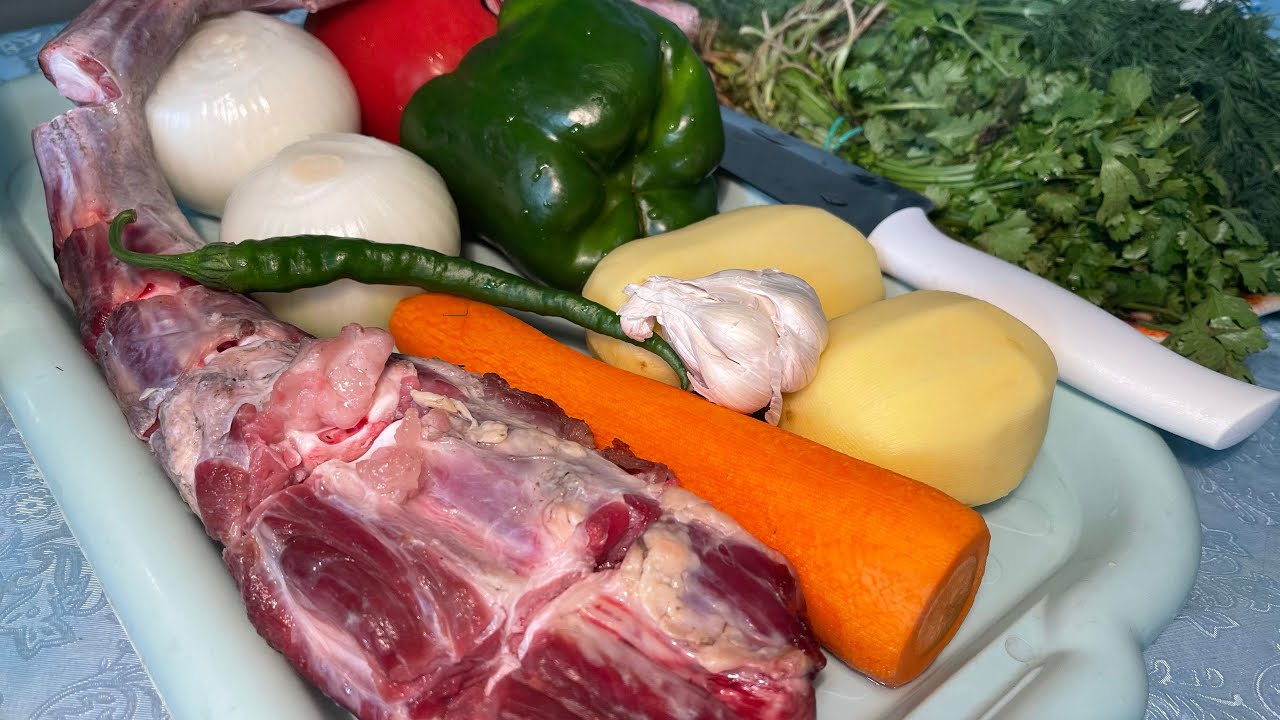 Великолепная Таджикская шурпа из говяжий хвост.Думгоза.
Самый вкусный и лучший рецепт приготовления.