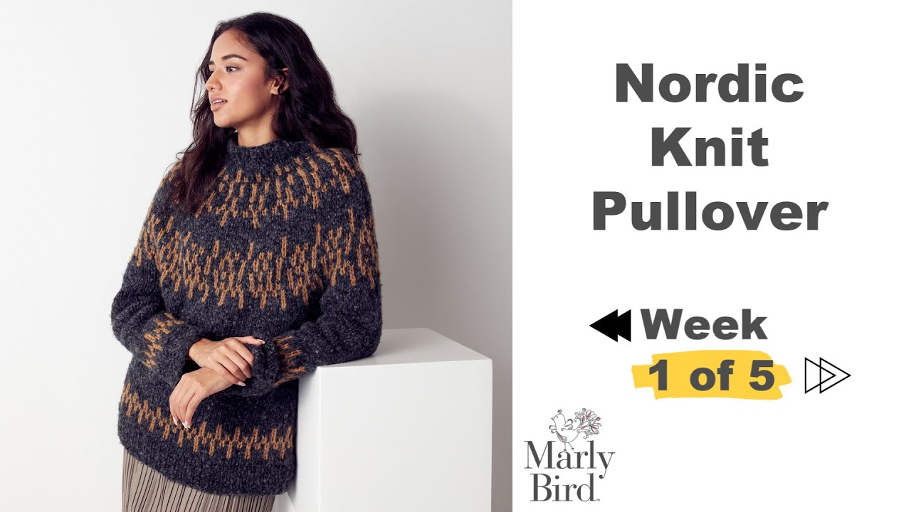 Nordic Knit Pullover Video 1 of 5 || Yoke Sweater || This or That Knit-along Video 1 of 5