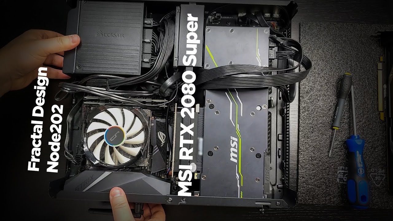 Installing MSI RTX 2080 Super inside Mini ITX Node 202 Case