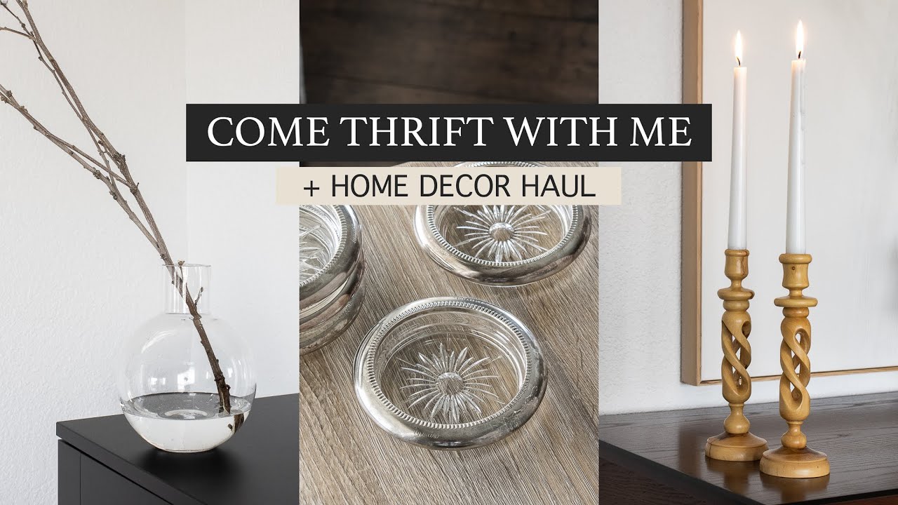 come thrift with me + thrift haul | Mid Century Modern and Minimal Home Decor from Goodwill
