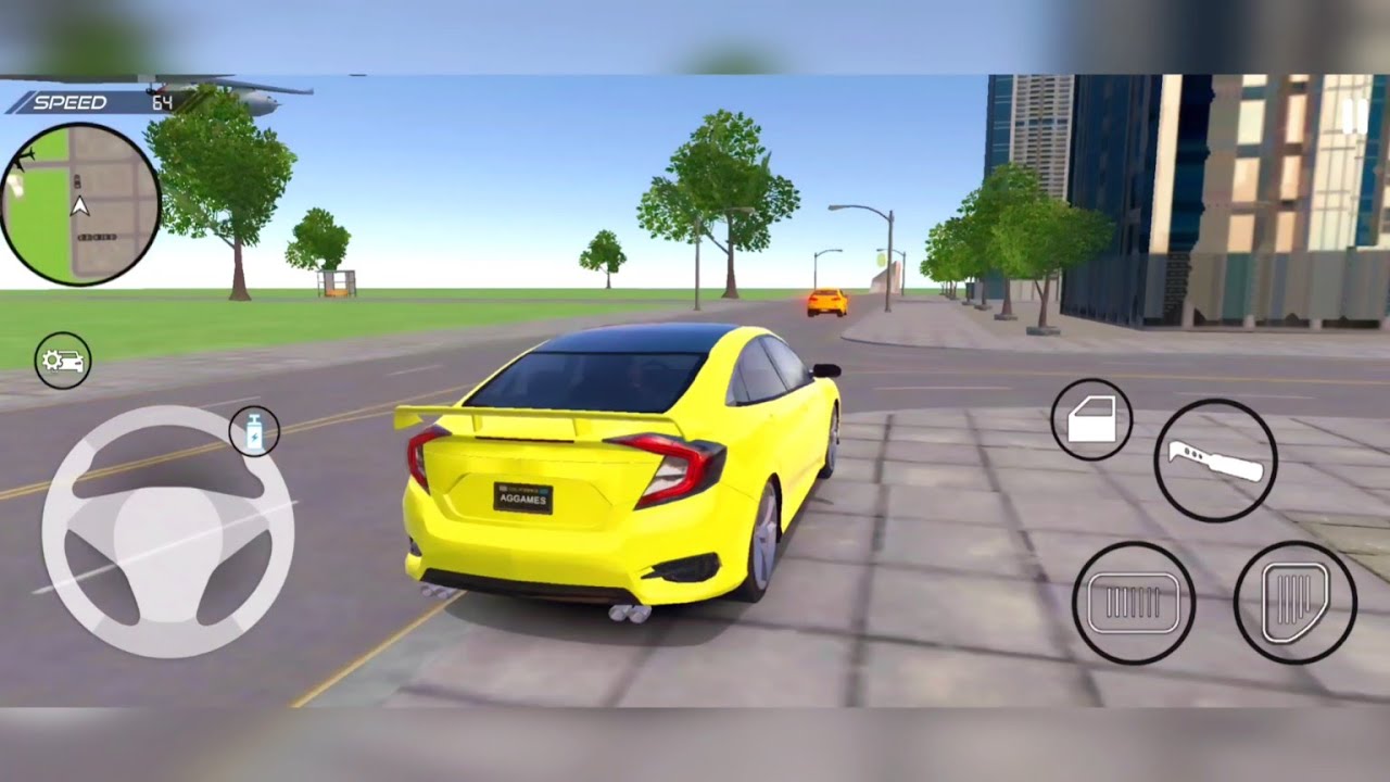 العاب سيارات 🚗 سيارات اطفال صغار سباق | Yellow Civic Car Driving Game للاطفال