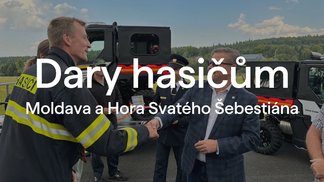 Dary dobrovolným hasičům z Moldavy a Hory Svatého Šebestiána