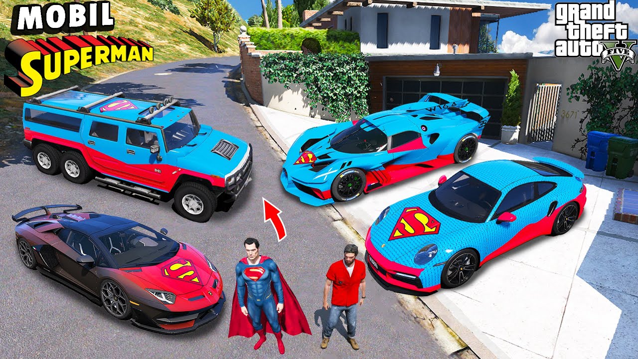 SERU !! Aku Koleksi SEMUA Mobil Superman TERLANGKA di GTA 5