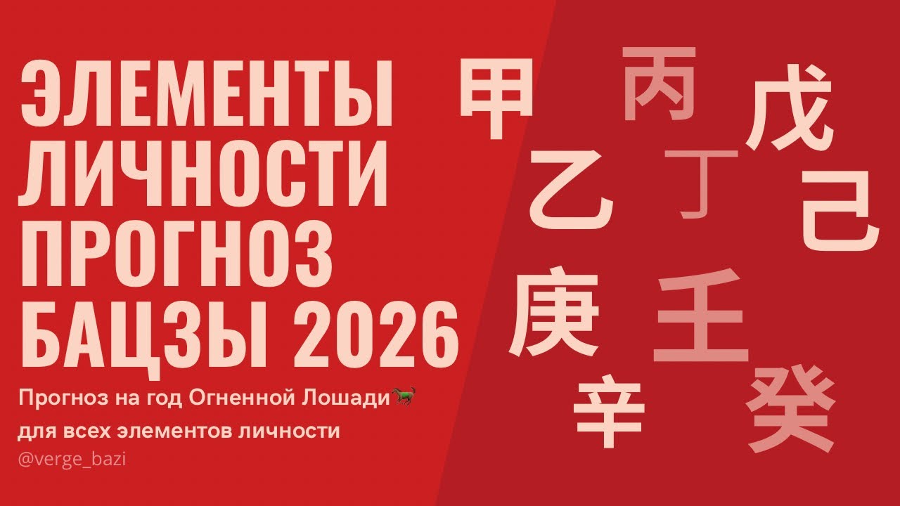 ПРОГНОЗ – год Лошади 丙午🐎 для всех элементов личности | БаЦзы |  2026