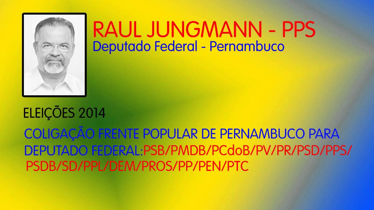 Jingles Elei&ccedil;&otilde;es 2014 - Raul Jungmann (PPS) - Deputado PE