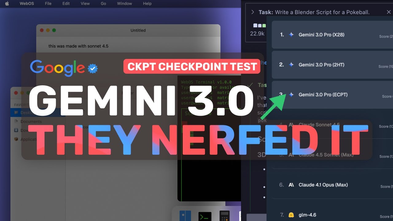 Gemini 3.0 Pro (ECPT Checkpoint - ПРОВЕРЕНО): ОНИ ЕГО Ослабили! НИЗКАЯ ОЦЕНКА 10%, но всё равно х...