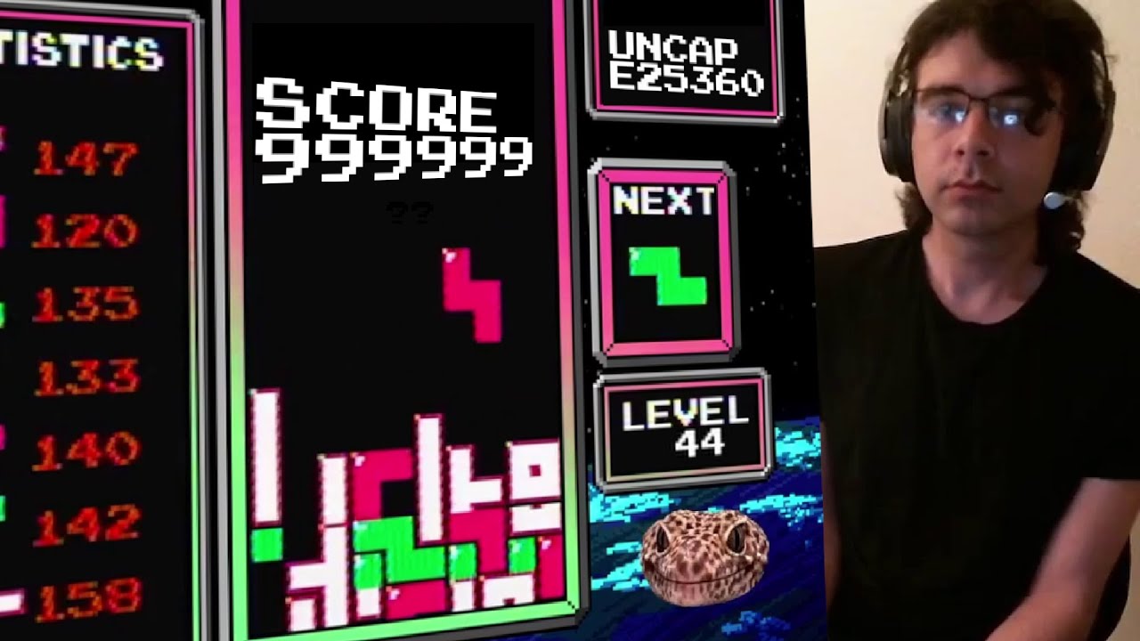 Tested out a block re-skin, unknowingly got my first 1.4. -  NES Tetris