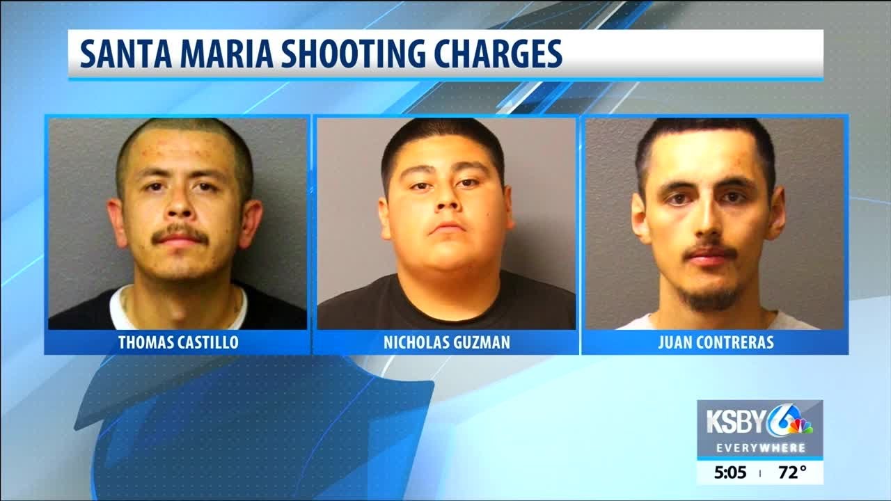 3 men facing charges in deadly Santa Maria shooting