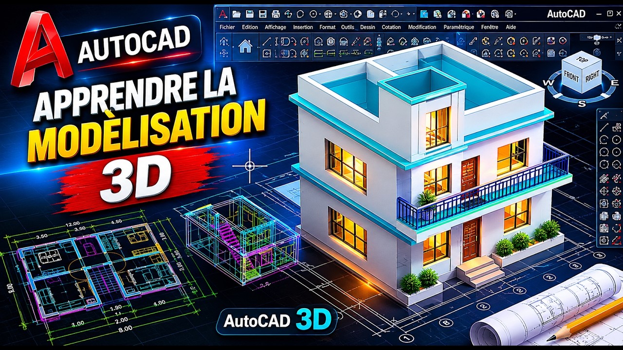 Apprendre Comment Réaliser  la Modélisation 3D d'un Bâtiment sur AutoCAD