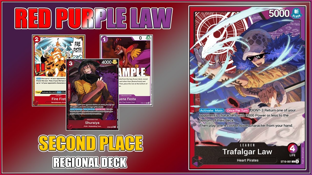 RP LAW | SECOND PLACE REGIONAL DECK | BUILD & GAMEPLAY | OP06 | ONE PIECE