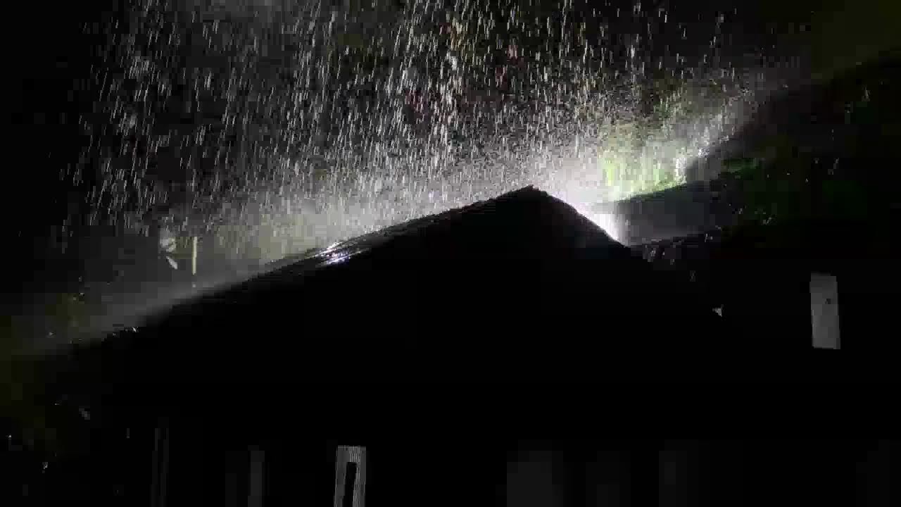 Continuous Heavy Rain on Tin Roof for Sleeping