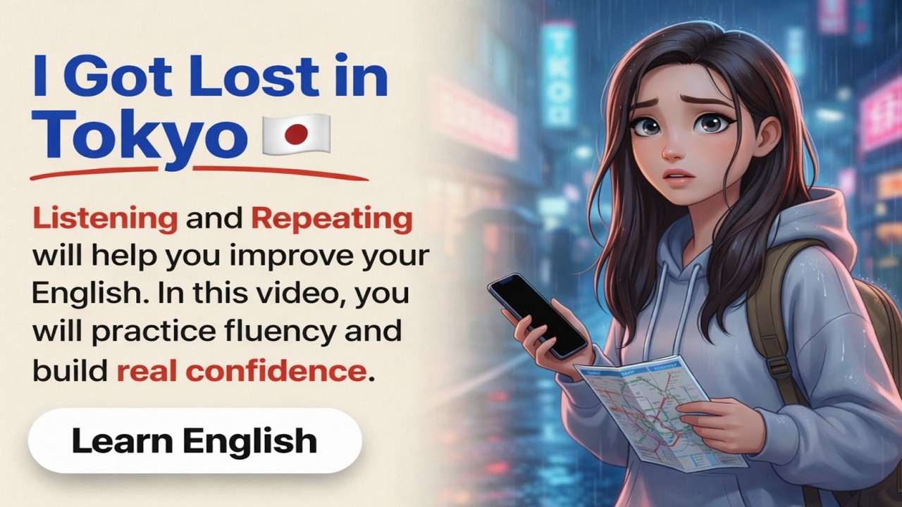 I Got Lost in Tokyo 🇯🇵 | Shadowing English Story (B1–B2)