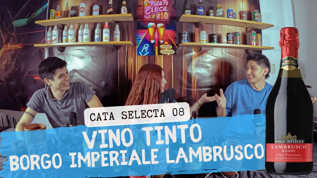 Probando un Vino Tinto Riunite Lambrusco