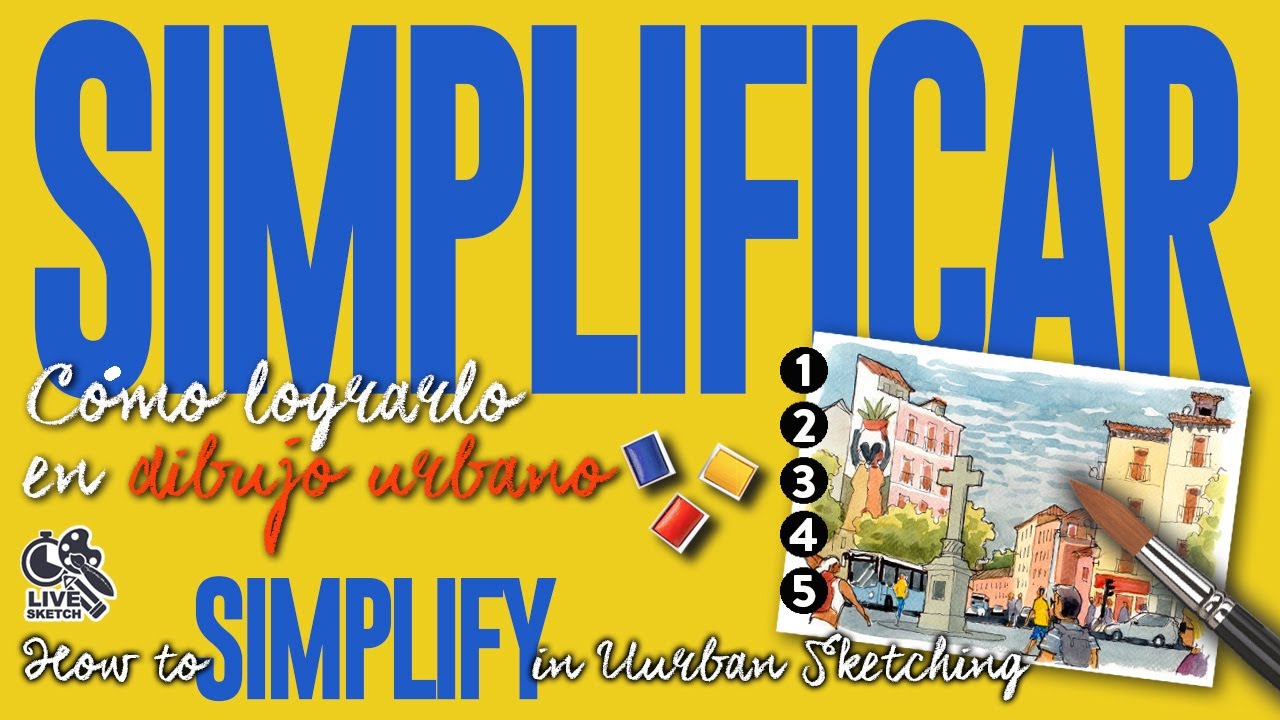Simplificar dibujando🎨 en la calle es clave. Aprende cómo. Learn how to simplify in urban sketching.