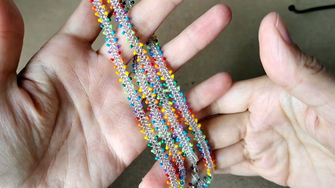 Kum Boncuktan Çok Basit Gözlük İpi Nasıl Yapılır?#jewelry  #beadedglasses