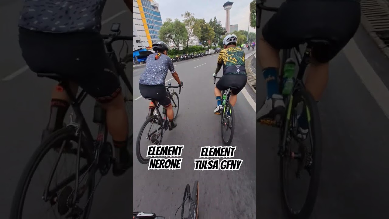 nyobain gowes pro action eagle bareng sepeda roadbike carbon element nerone dan tulsa gfny pagi ini