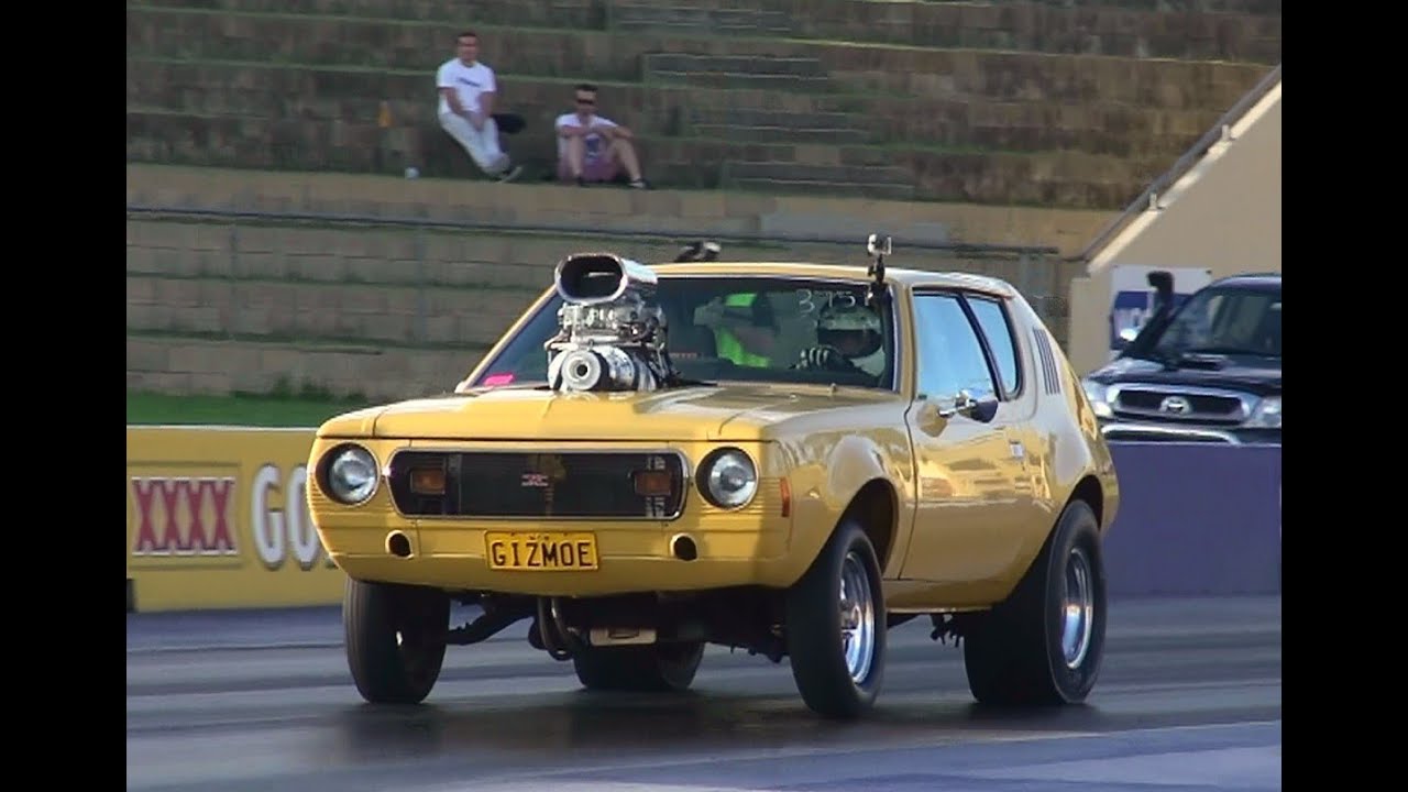GIZMOE BLOWN V8 GREMLIN RUNS 9.94 @ 136 MPH SYDNEY DRAGWAY 15.2.2013