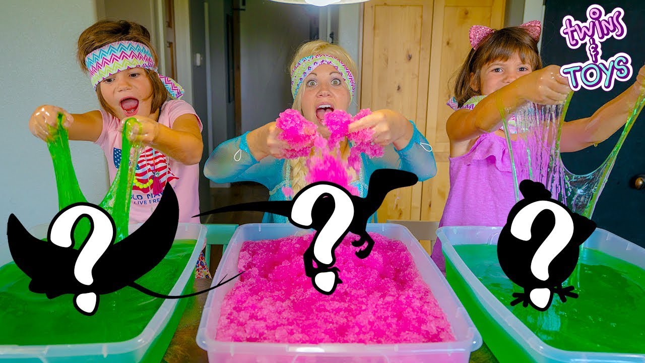 Frozen Elsa Challenge! What's in the Box SLIME Edition!!