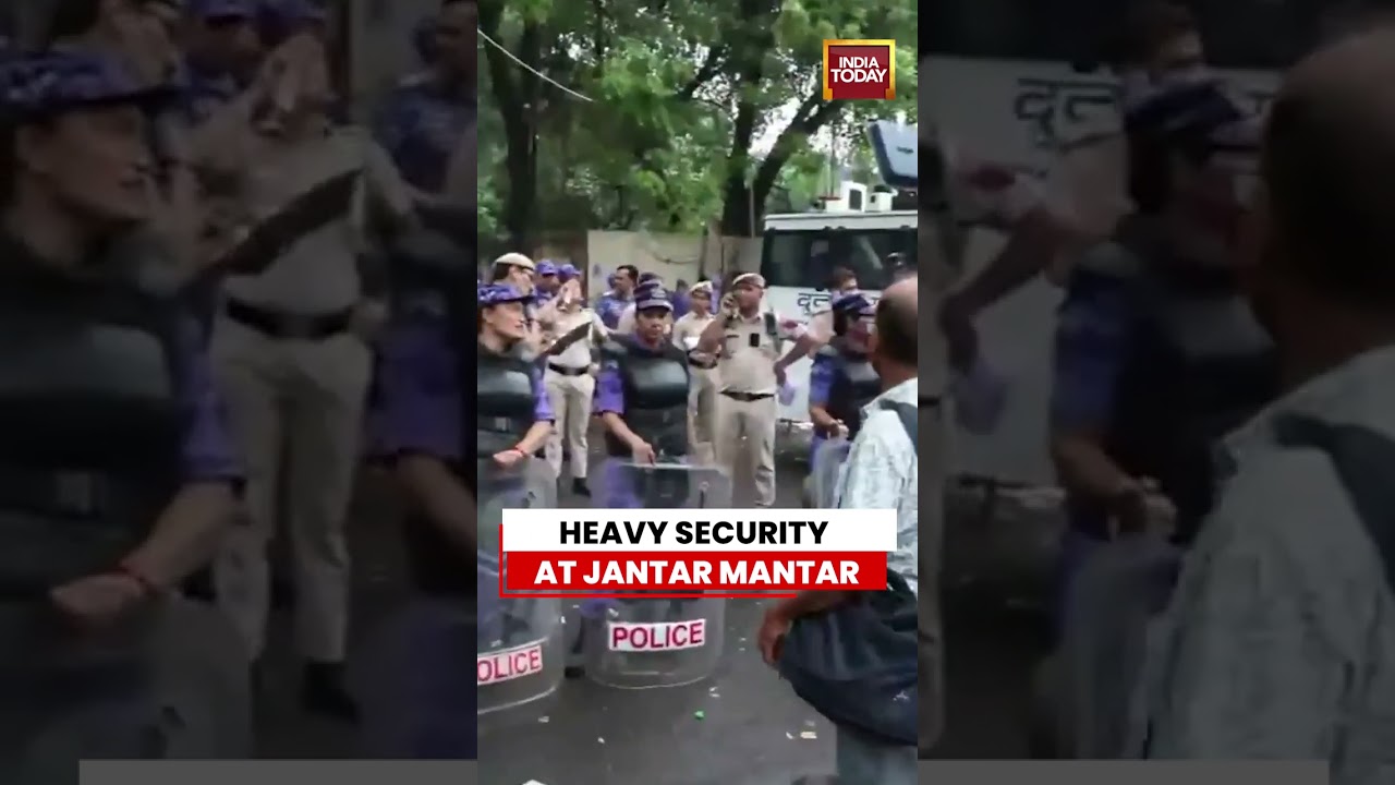 RAF, Delhi Police Was Deployed at Jantar Mantar Ahead of CJP's Parliament March Call | #delhi