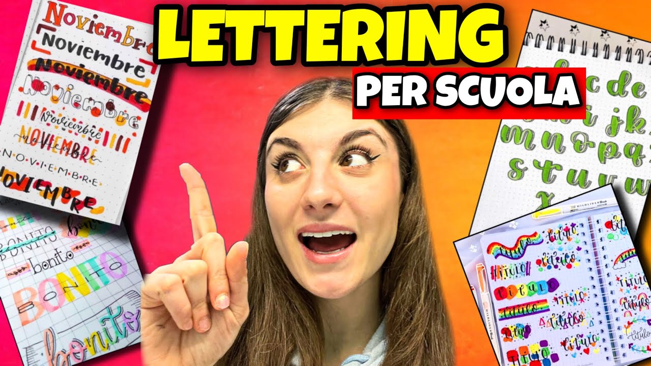 TRASFORMO i tuoi APPUNTI di SCUOLA😍Lettering tutorial❤️