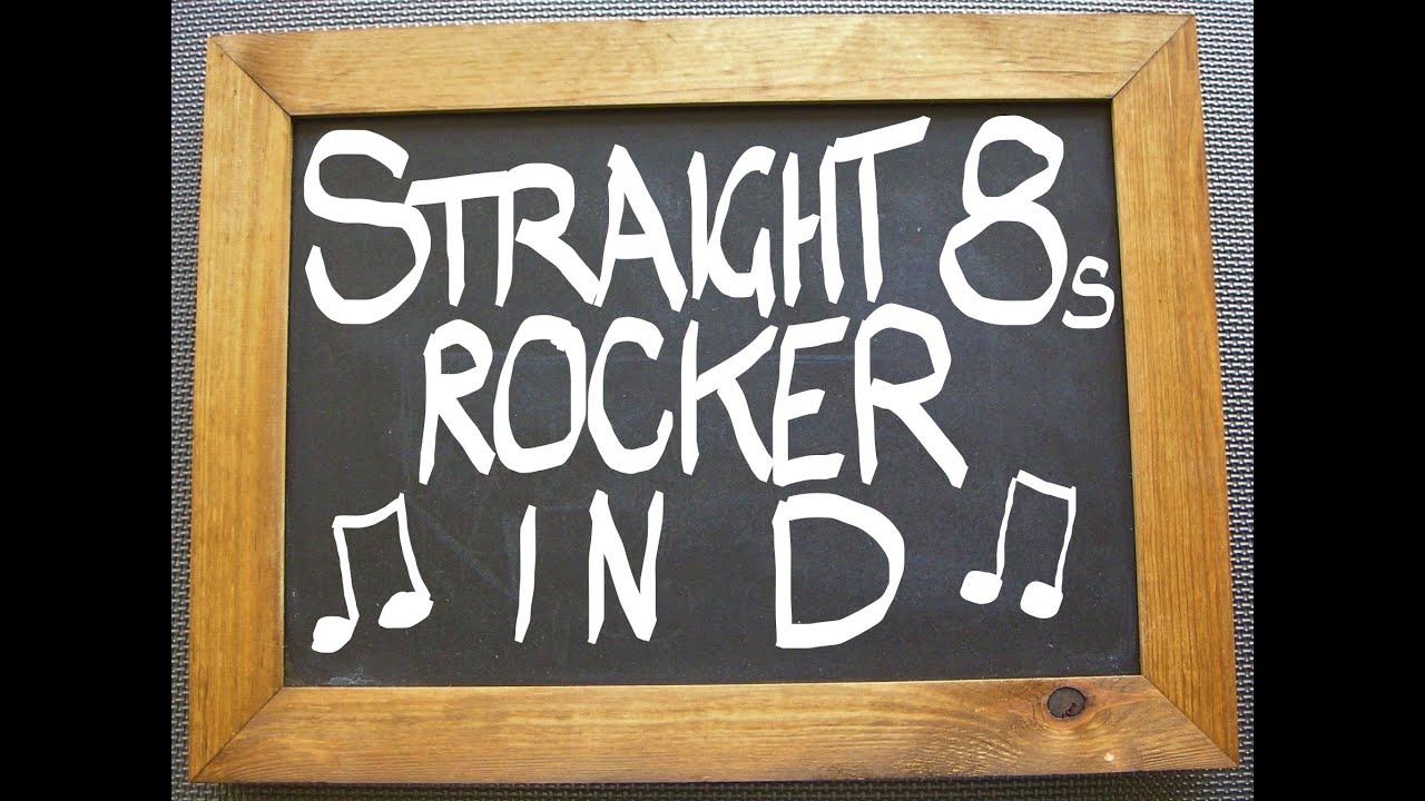 Blues Rock Backing Track Straight 8s in D #jamtrack #practicetrack