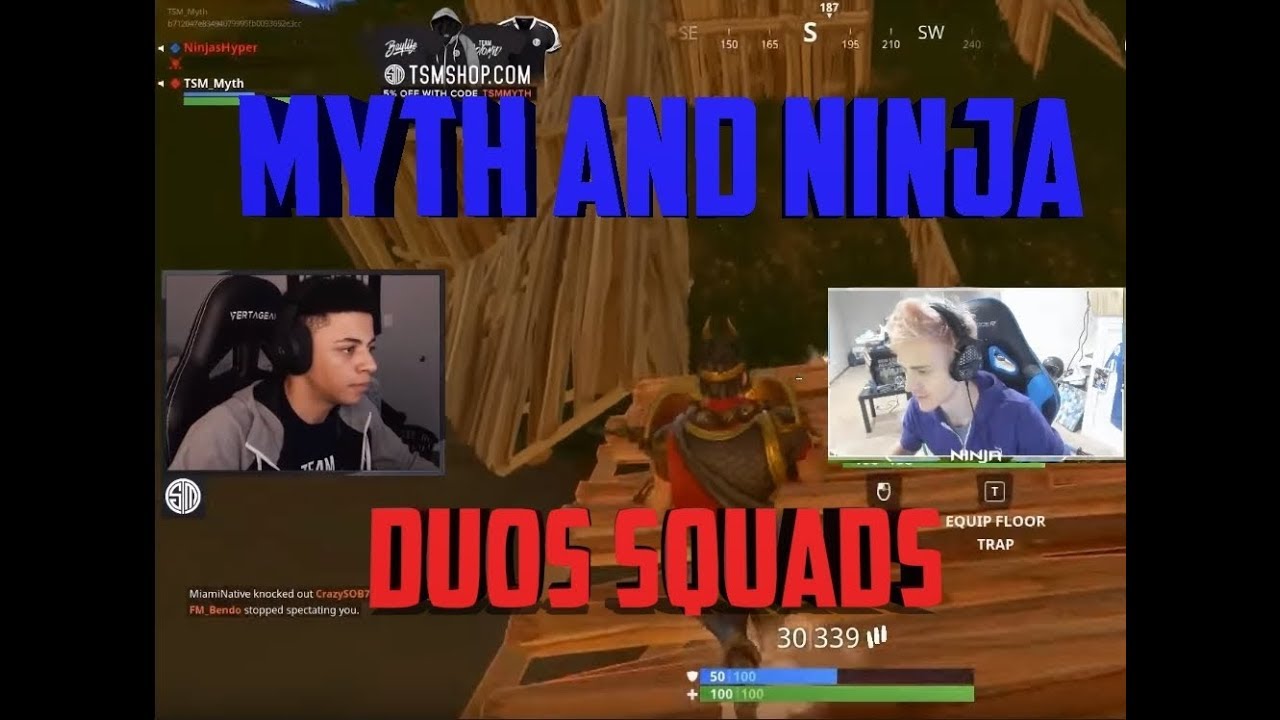Ninja & Myth | Duos vs Squads | BEST DUO EVER?!