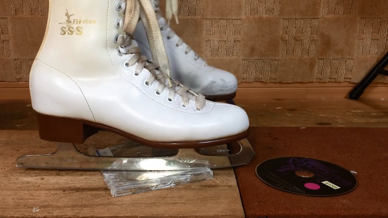 Crush the CD and CD case with ice skates
