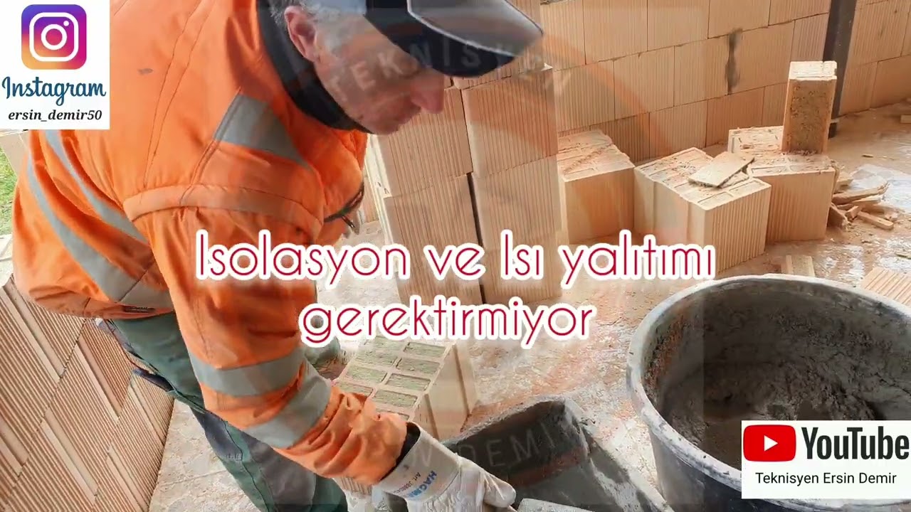 Almanyada Duvar Ustasi olmak. isocamli Tuğla ile Duvar örme.