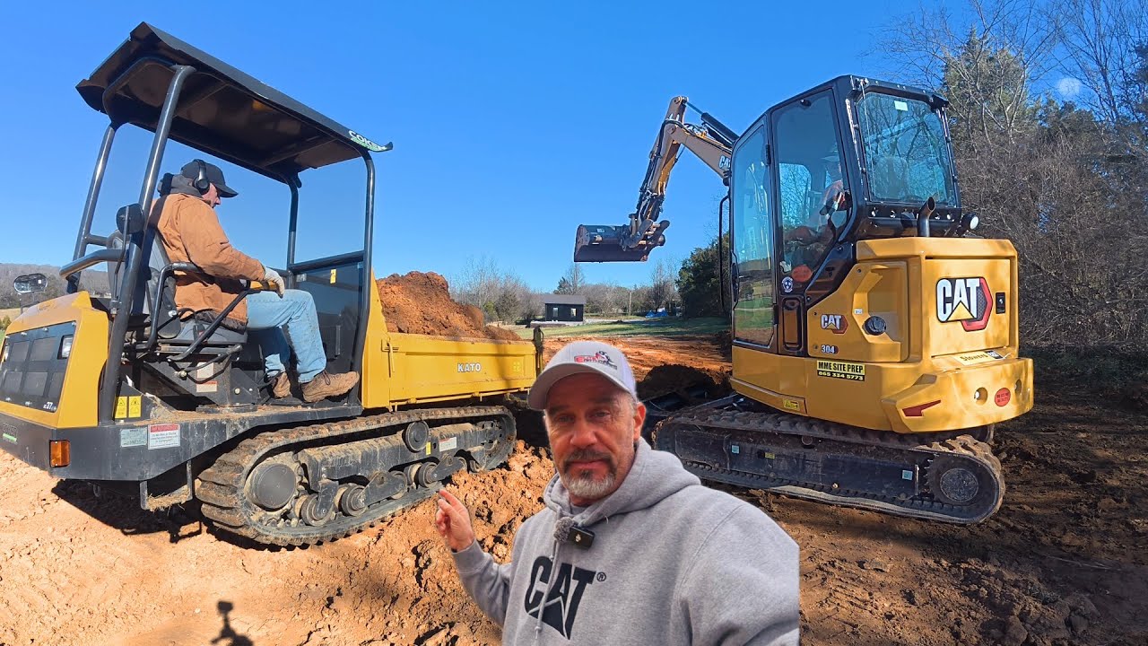 Can This KATO Crawler Keep Up With The CATs Building a 5,000 Sq Ft Barndo Pad?