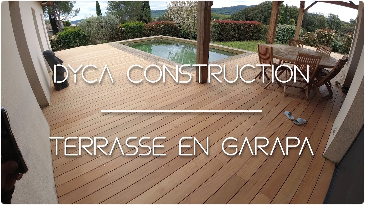 Terrasse en Garapa en L autour d'une piscine !