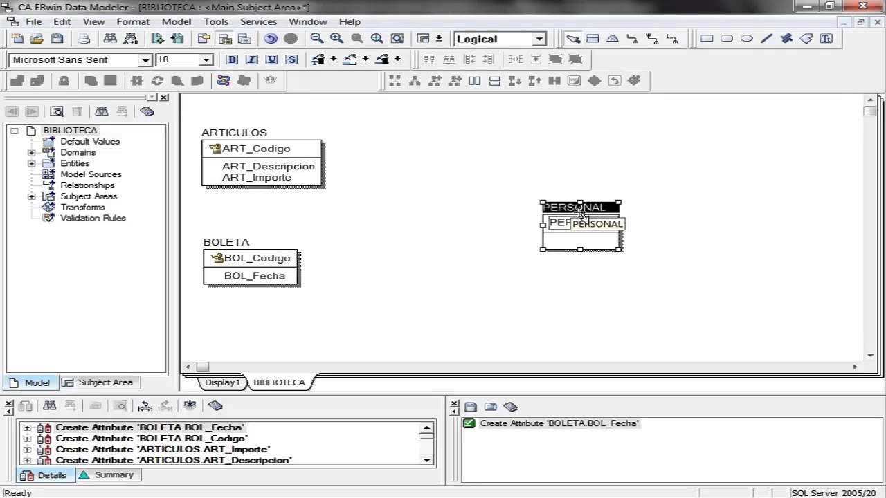 Curso de Erwin 7.3 - Modelado de Datos
