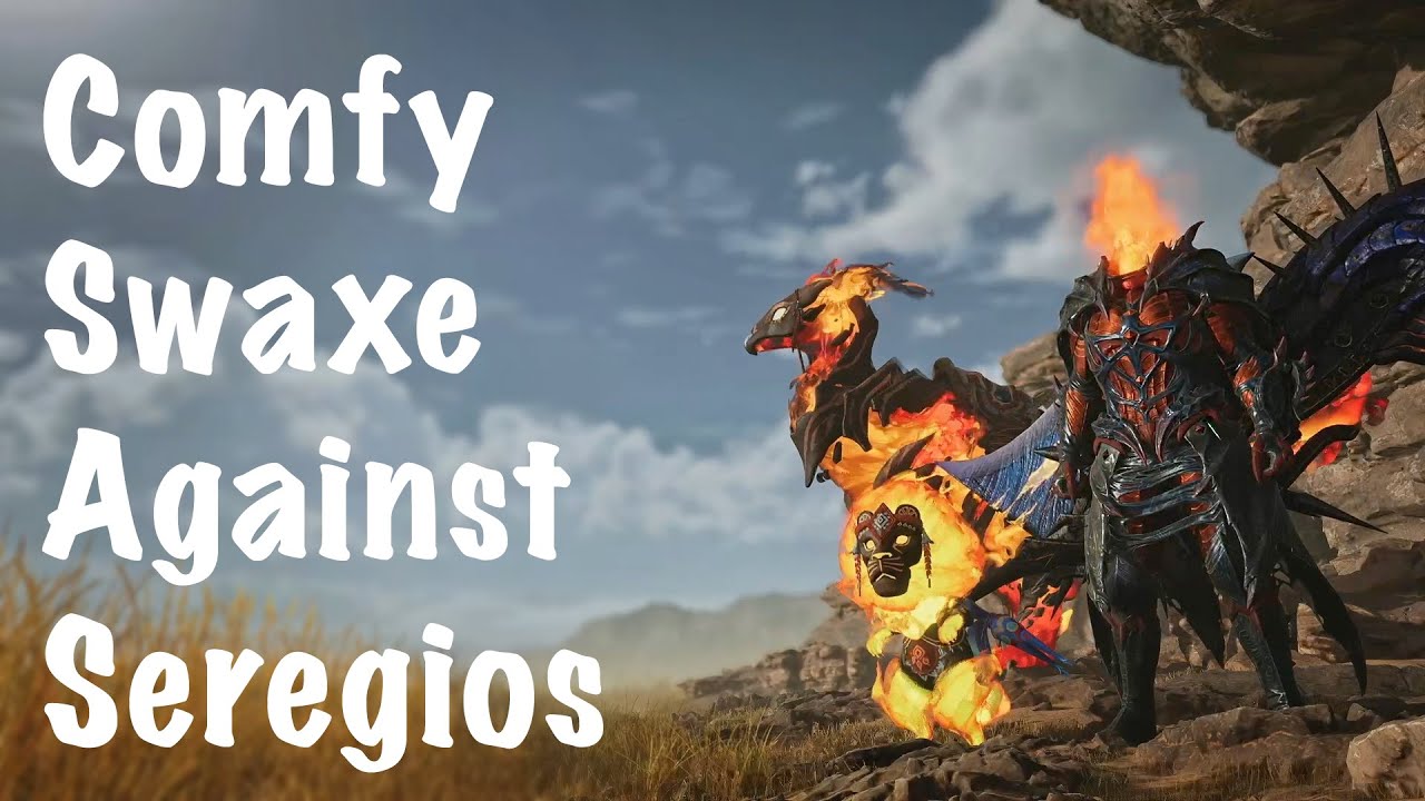Monster Hunter Wilds Comfy Switch Axe Against Seregios