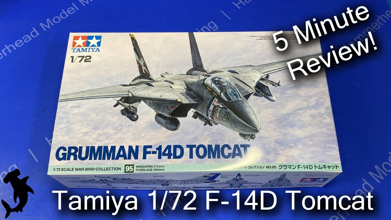 Абсолютно новая модель Tamiya F-14D в масштабе 1/72 | Обзор за 5 минут из коробки