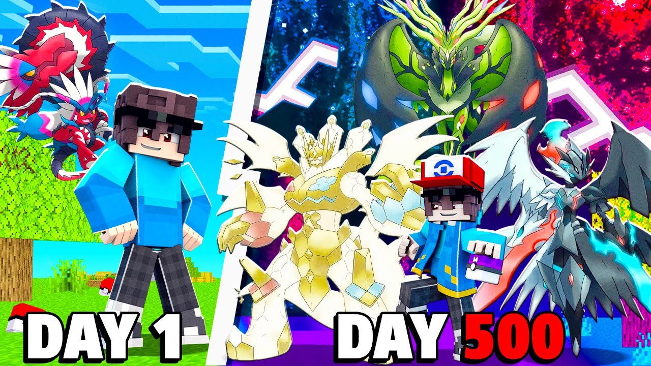 T&oacute;m tắt 500 Ng&agrave;y Minecraft Pixelmon MEGA Fusion Sinh Tồn Si&ecirc;u Kh&oacute; [FULL MOVIE]