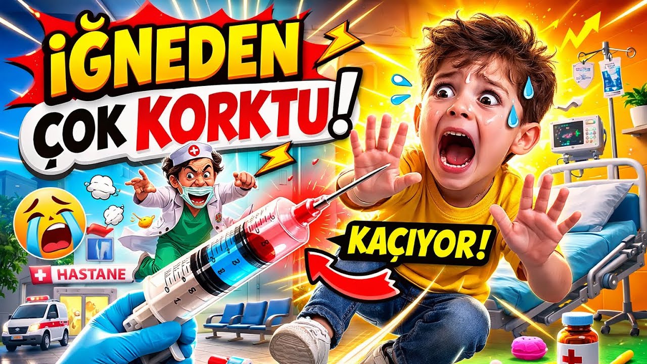 Eyvah Emir DEV İĞNEDEN çok Korktu 😱 Korkunc Adamdan Saklandı ‼️ EMİR HASTA OLDU 
