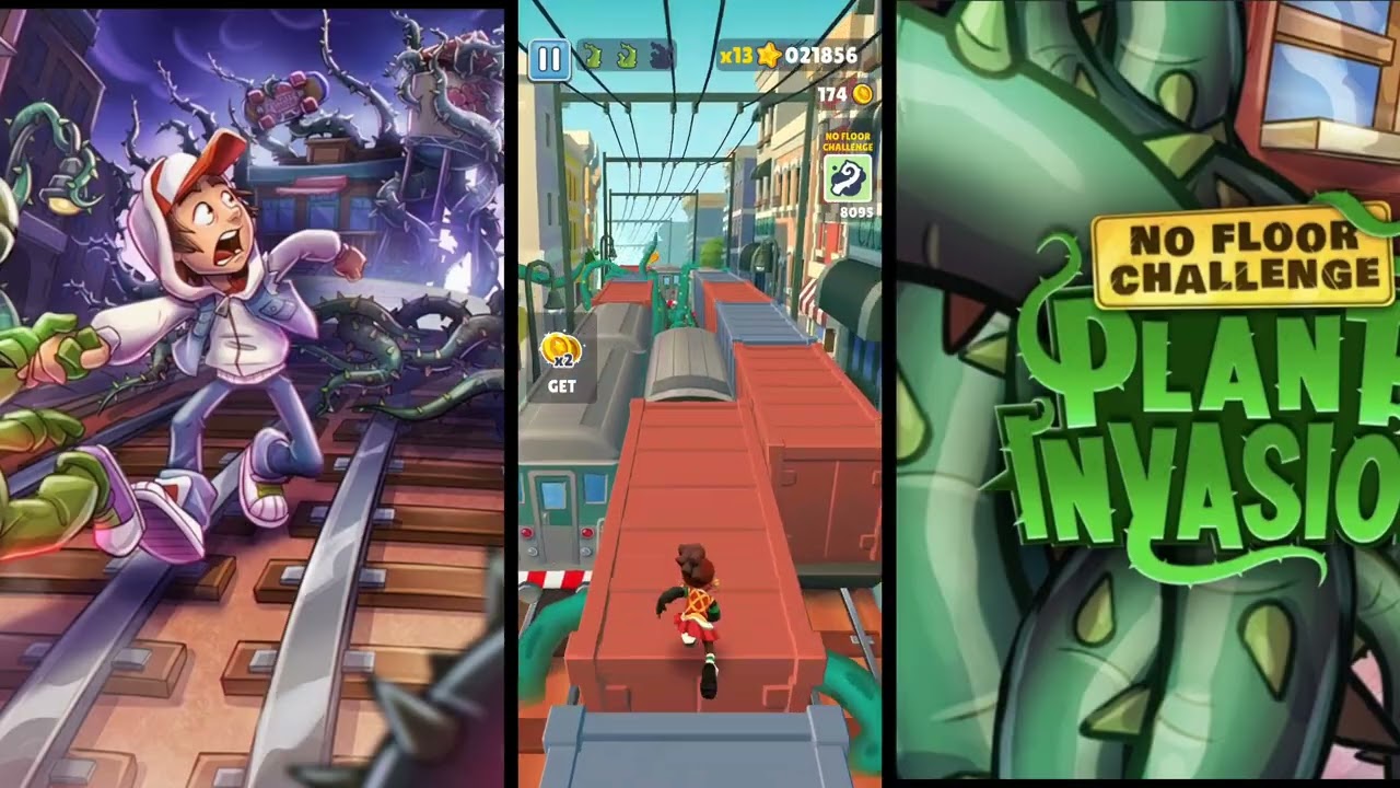 Subway Surfers No Floor Challenge [Plant Invasion🌿]