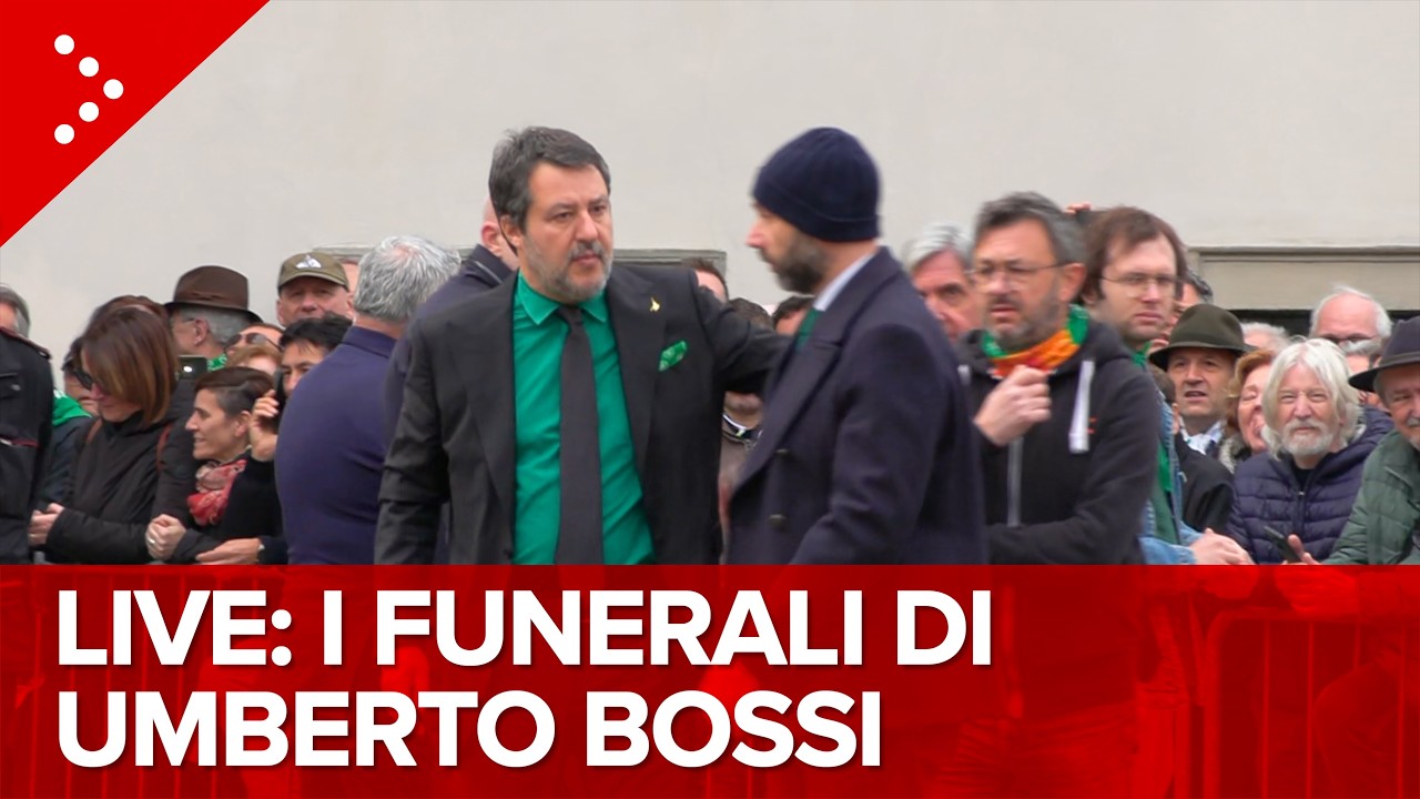 LIVE Pontida (Bergamo), i funerali di Umberto Bossi: diretta video