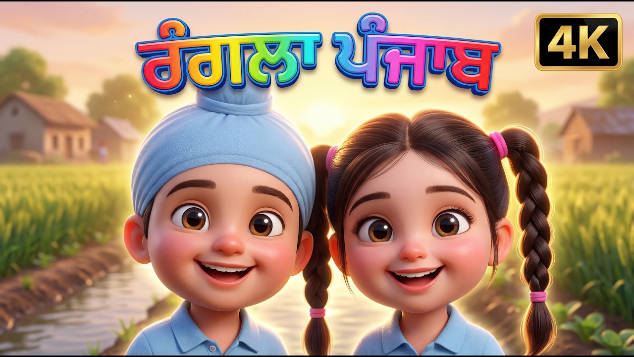 Punjabi Kids Song for Children | ਰੰਗਲਾ ਪੰਜਾਬ (Rangla Punjab) | 3D Animated Village Rhyme