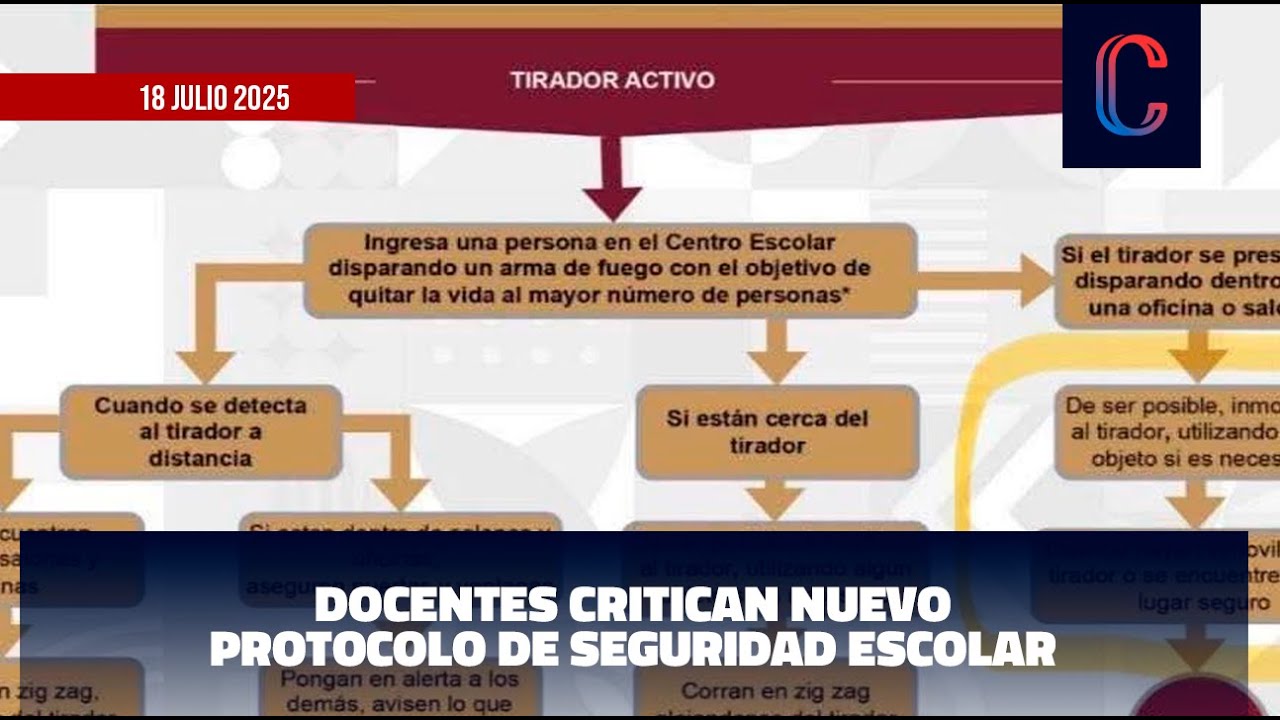 Docentes critican nuevo protocolo de seguridad escolar